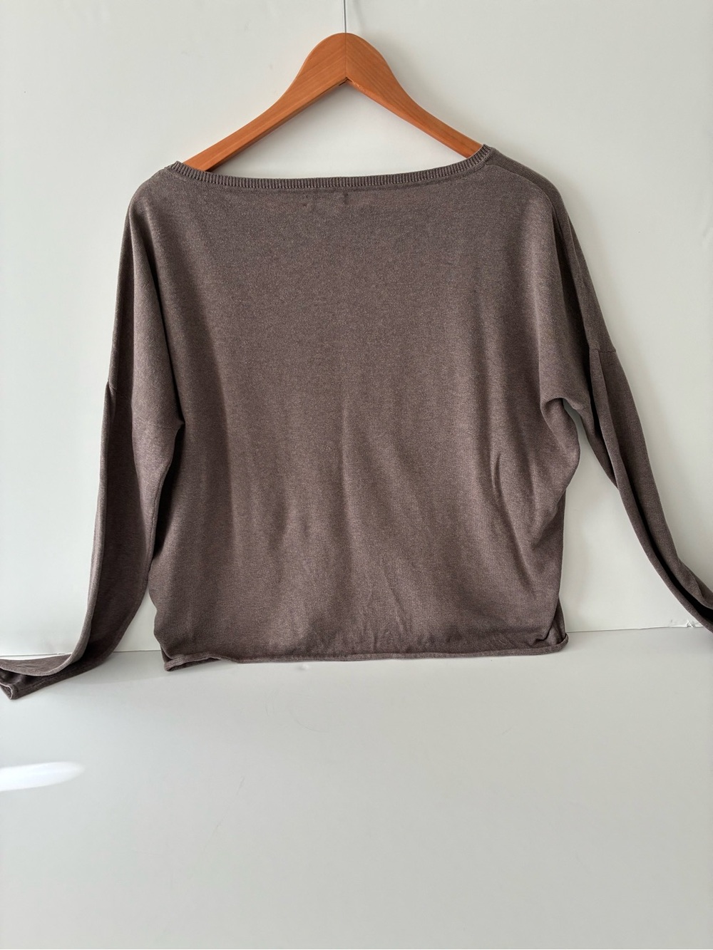 Garnet Hill Silk/Cotton Brown Oversized Sweater Size Small - Picture 6 of 9